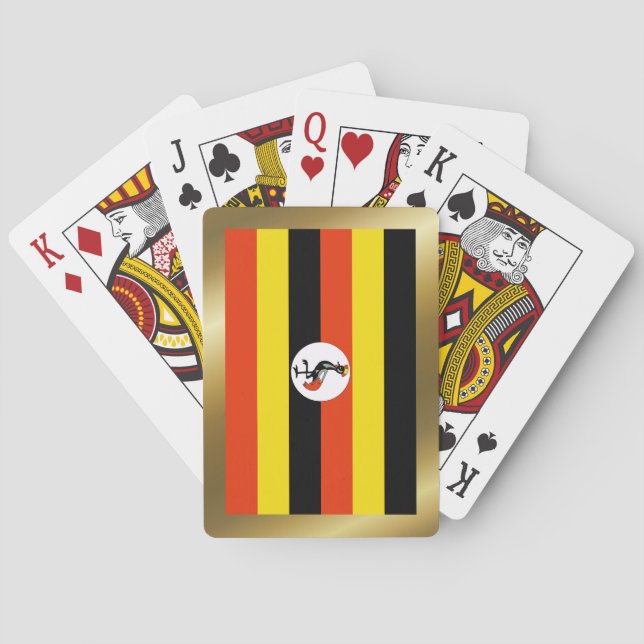 Jeu De Cartes Ouganda Drapeau Jouer des cartes (dos)