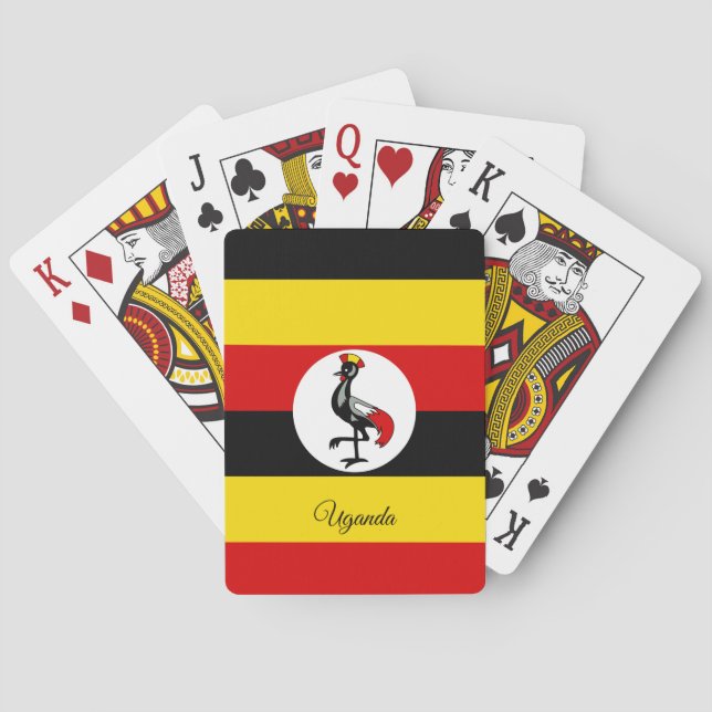 Jeu De Cartes Ouganda Flag Games, Ouganda Jouer des cartes (dos)
