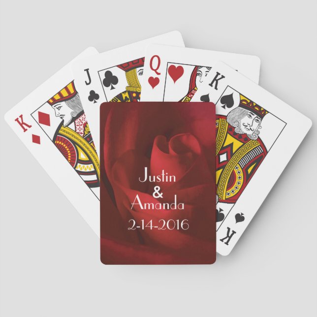Jeu De Cartes Our Love Romantic Monogrammed Floral (dos)
