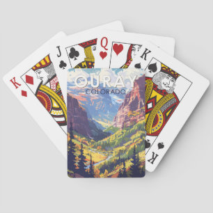 Jeu De Cartes Ouray Colorado Travel Art Vintage