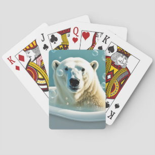 Jeu De Cartes Ours Polaire Dans La Baignoire À Bulles