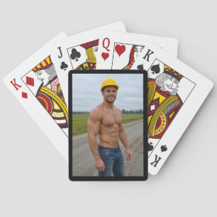 Jeu De Cartes Ouvrier du bâtiment n°1, série d'hommes musclés,