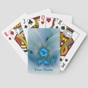 Jeu De Cartes Ovation debout Art abstrait fractal bleu Nom