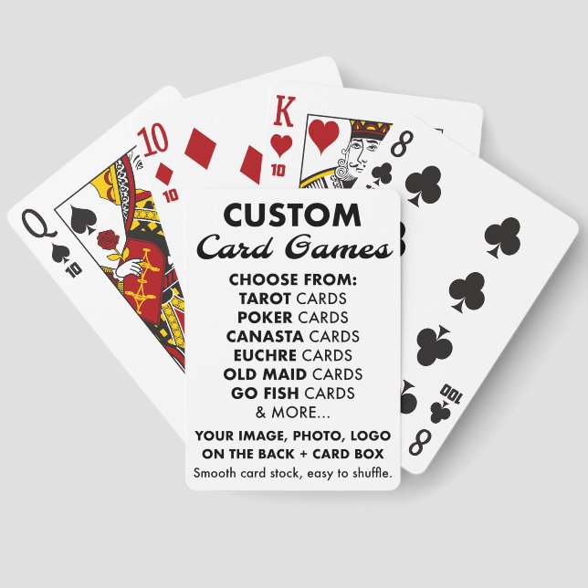 Jeu De Cartes Pack de cartes personnalisées CANASTA (Verso)