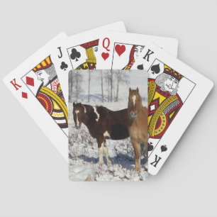 Jeu De Cartes Paint Horses in the Snow