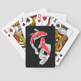 Jeu De Cartes Paire de koi japonais rouge