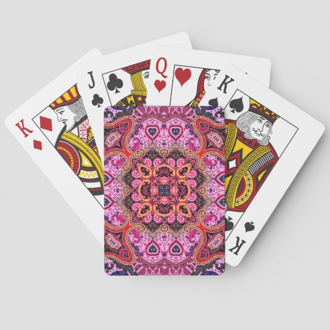 Jeu De Cartes Paisley multicolore, design d'impression d'écharpe (dos)