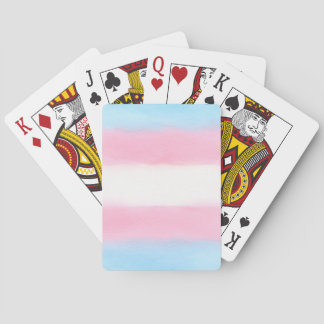 Jeu De Cartes pale trans flag on playing cards