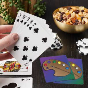 Jeu De Cartes Palette Artiste Thème Jouer Cartes
