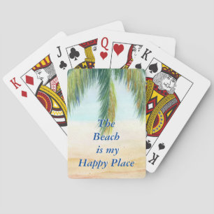 Jeu De Cartes Palmier par jour ensoleillé sur la plage