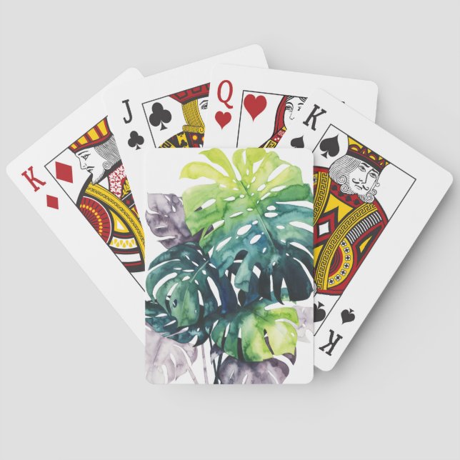 Jeu De Cartes Palmiers à crémaillère - Feuille fractionnée (dos)