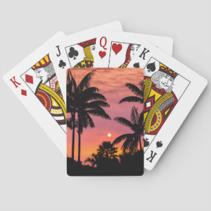 Jeu De Cartes Palmiers en ombre chinoise, Hawaï