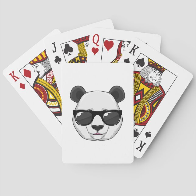Jeu De Cartes Panda avec lunettes de soleil (dos)