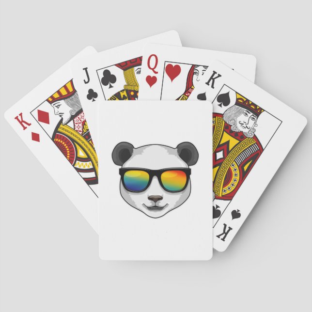 Jeu De Cartes Panda avec lunettes de soleil (dos)