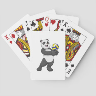Jeu De Cartes Panda comme joueur de volleyball avec volleyball
