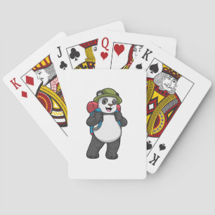 Jeu De Cartes Panda comme randonneur avec sac à dos
