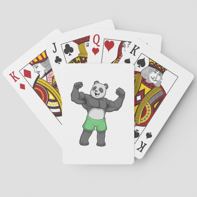 Jeu De Cartes Panda en Bodybuilder au Bodybuilding (dos)