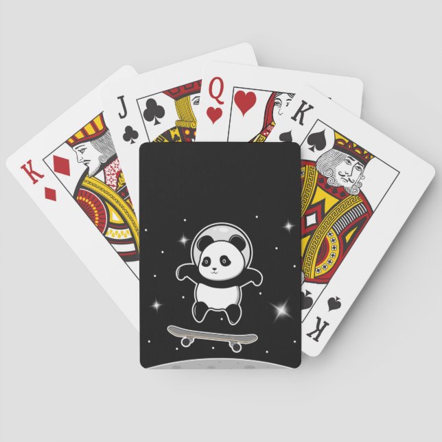 Jeu De Cartes Panda Skate Space (dos)