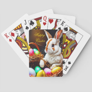 Jeu De Cartes Panier et oeufs de lapin de Pâques