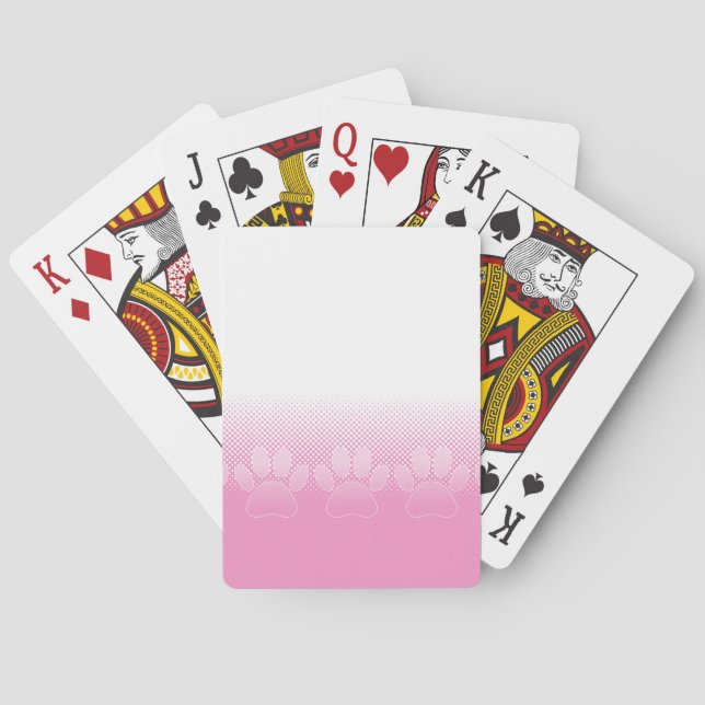 Jeu De Cartes Paniers Roses Et Blancs Avec Arrière - plan De New (dos)