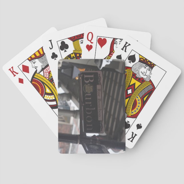 Jeu De Cartes Panneau Bourbon Street Jouer aux cartes (dos)