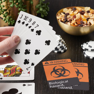 Jeu De Cartes Panneau d'avertissement de danger biologique Symbo