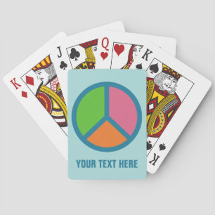 Jeu De Cartes Panneau de Paix Coloré carte à jouer personnalisée