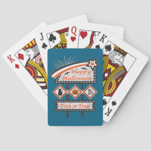 Jeu De Cartes Panneau d'Halloween Vintage rétros - Tricoter ou t