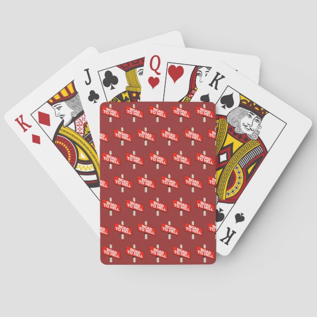 Jeu De Cartes Panneau Route vers l'enfer (dos)