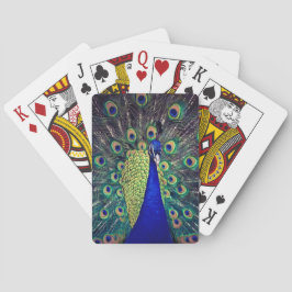 Jeu De Cartes Paon de bleu de cobalt