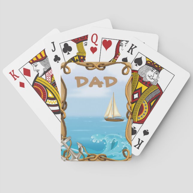 Jeu De Cartes Papa Cartes De Jeu Nautiques (dos)