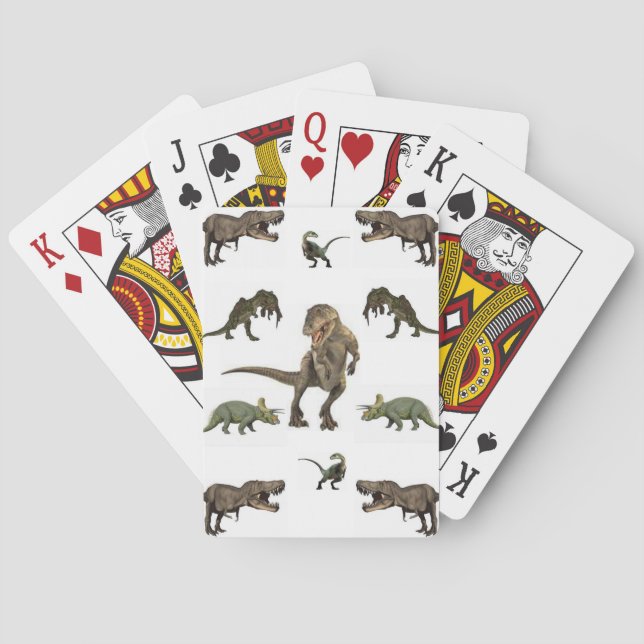 Jeu De Cartes Papier Dinosaure (dos)