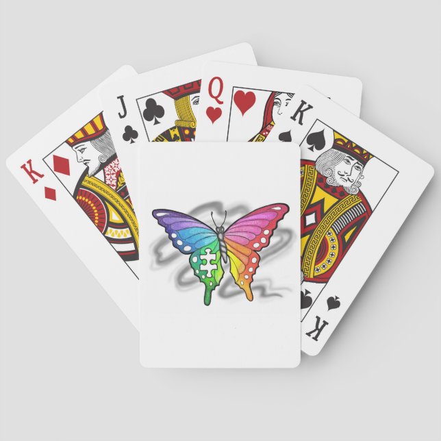 Jeu De Cartes Papillon arc-en-ciel (dos)