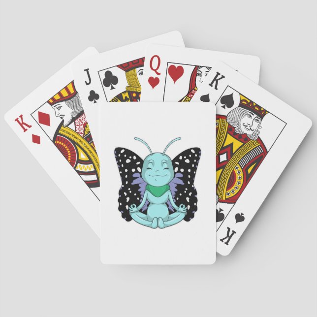 Jeu De Cartes Papillon au Yoga Stretching Legs (dos)