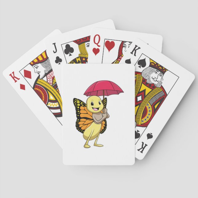 Jeu De Cartes Papillon avec parapluie (dos)