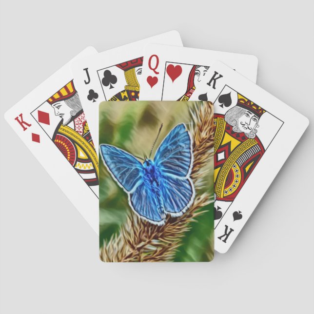 Jeu De Cartes Papillon bleu (dos)