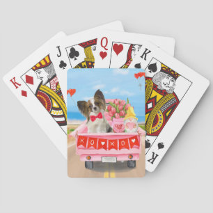 Jeu De Cartes Papillon Chien Saint-Valentin Coeurs de Camion