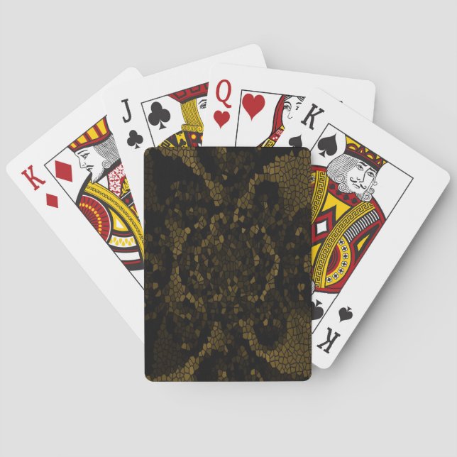 Jeu De Cartes Papillon en verre d'olive (dos)