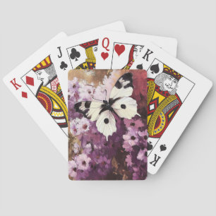 Jeu De Cartes Papillon impressionniste Peinture de jardin de pap