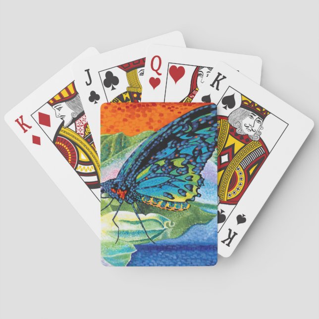Jeu De Cartes Papillon porté en équilibre II (dos)