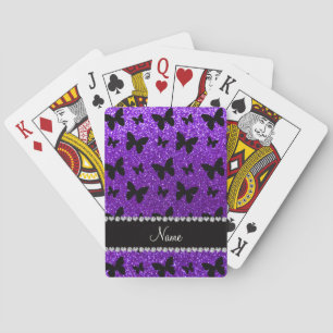 Jeu De Cartes Papillon pourpre personnalisé de parties
