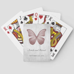 Jeu De Cartes Papillon rose Mariage Jouer des cartes