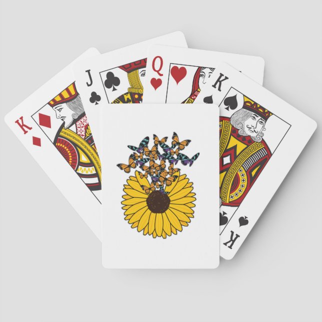 Jeu De Cartes Papillons au tournesol (dos)