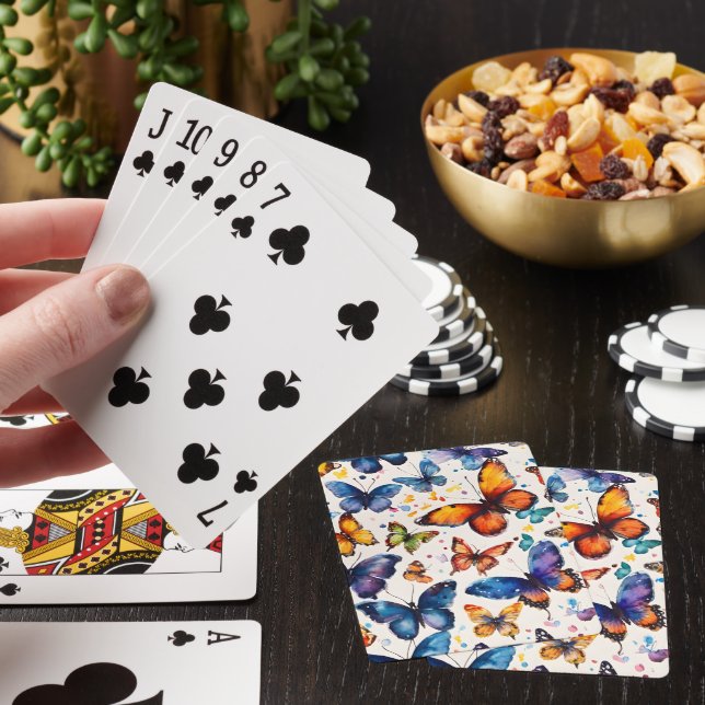 Jeu De Cartes Papillons d'aquarelle (In Situ)