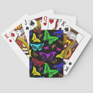 Jeu De Cartes Papillons de couleur arc-en-ciel volant