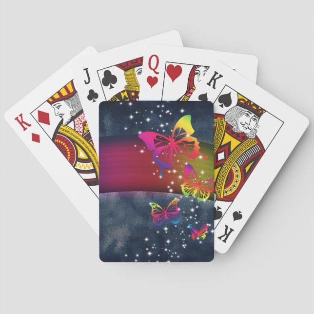 Jeu De Cartes Papillons des arcs-en-ciel n (dos)