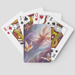 Jeu De Cartes Papillons stylisés et fleurs