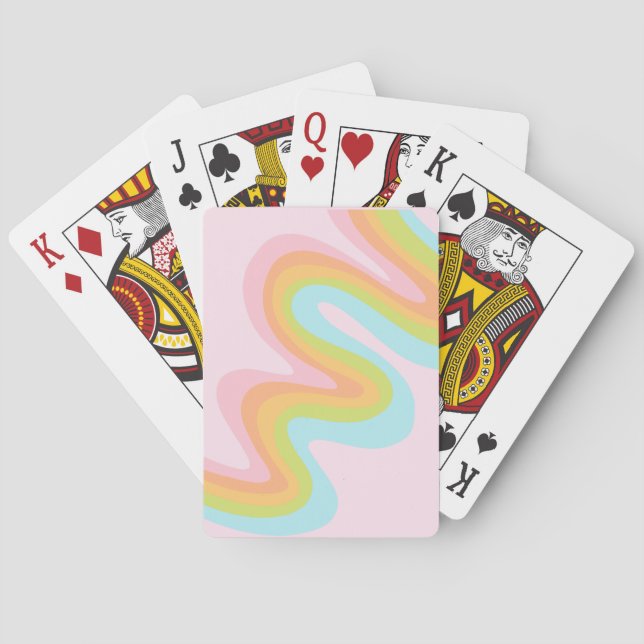 Jeu De Cartes Pâque arc-en-ciel pastel (dos)