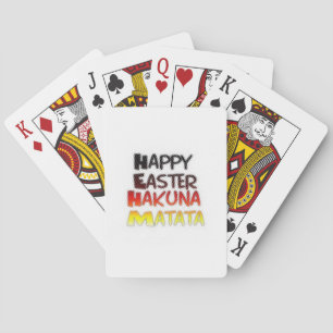 Jeu De Cartes Pâques joyeuses : Hakuna Matata Text Art Design