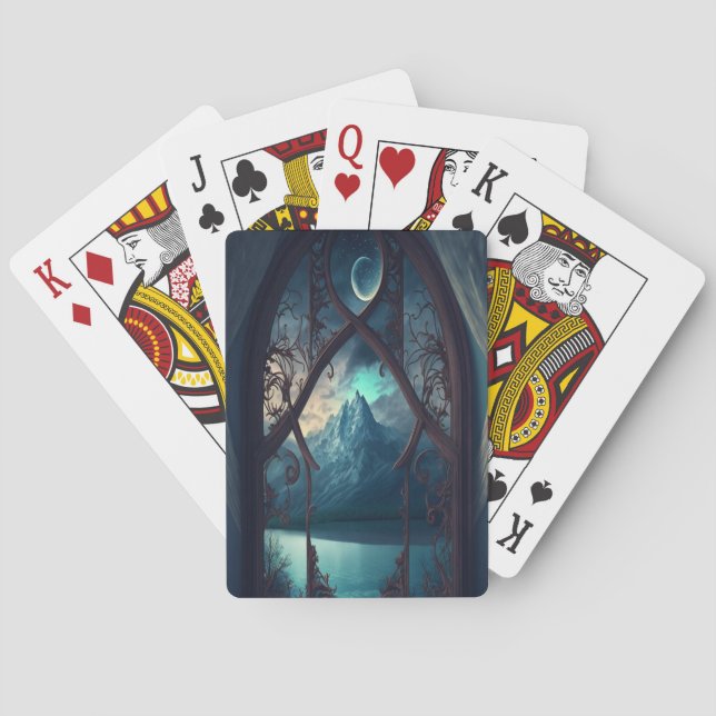 Jeu De Cartes Par la fenêtre Lune (dos)